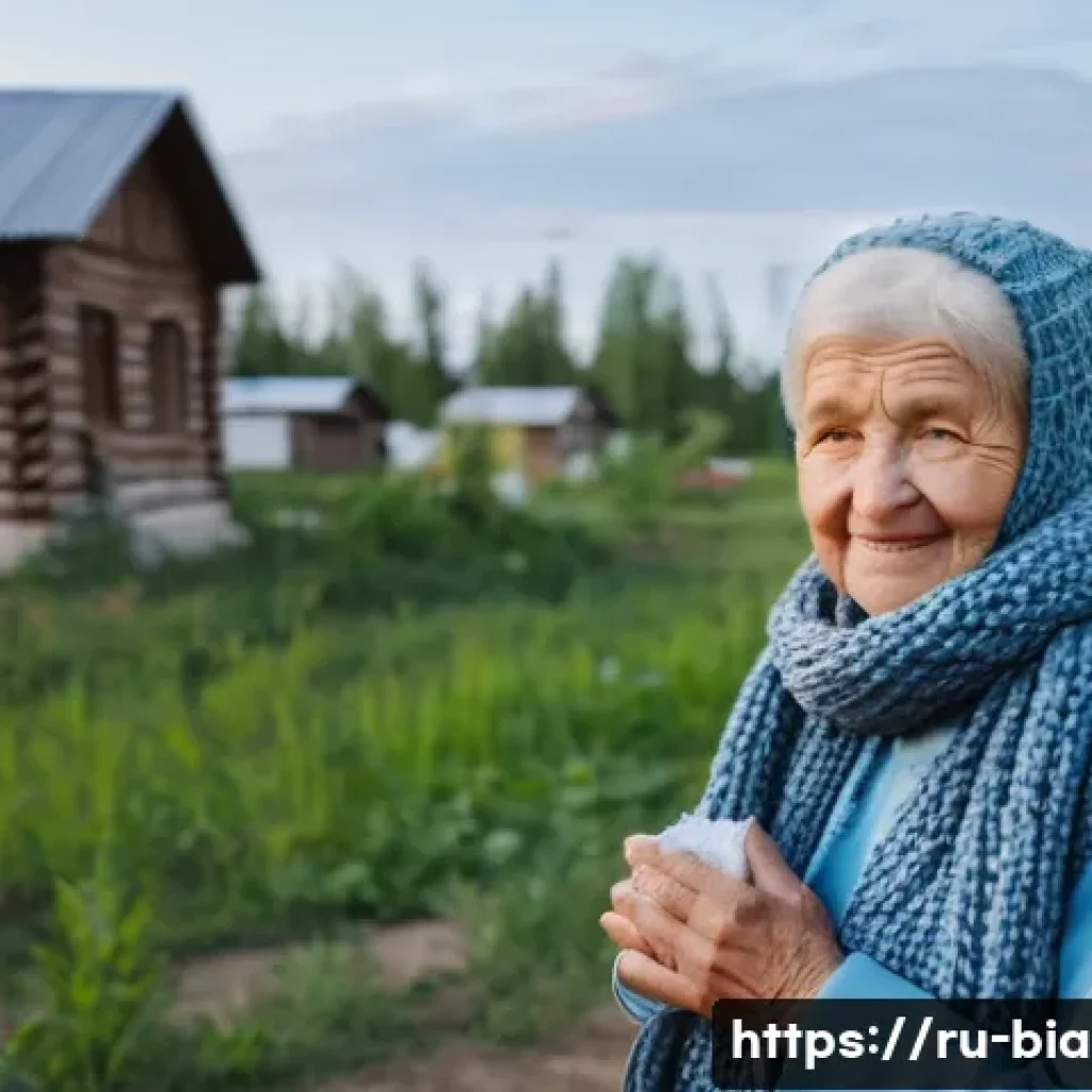 비아프라 전쟁 생존자 인터뷰 - A resilient elderly woman wearing modest clothing and a warm scarf, organizing a community shelter f...