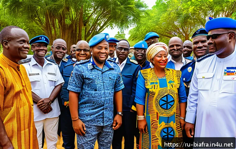 비아프라 전쟁과 아프리카 연합 AU - A diverse group of African community leaders and peacekeepers engaged in a lively reconciliation mee...